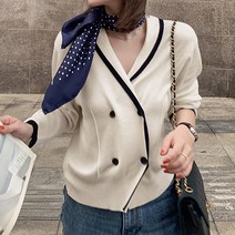 패션풀 28632 숄라인 더블 버튼 가디건