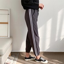 헤이진 여성용 두줄 트레이닝 조거 팬츠