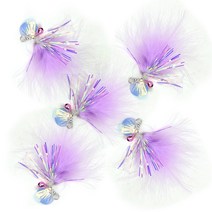 펫츠몬 핸드메이드 플라잉 시리즈 고양이 낚시대 리필, 조개깃털, 5개