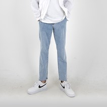 더간지 남성용 테이퍼드핏 히든밴딩 청바지