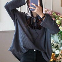 모네타 여성용 와플 후드 풀오버 상의