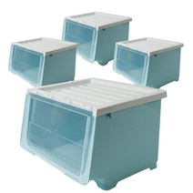 마켓플랜 펠리칸 리빙박스 대형, 블루, 4개