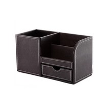 마켓에이 데스크탑 사무용품 정리함, 브라운, 1개