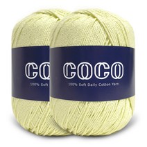 니뜨 코코 뜨개실 60g x 2p + 무료도안 세트, 108 라임