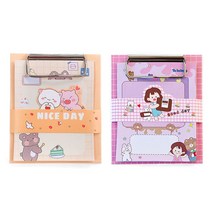 메르시밴드 나이스데이 클립보드 2p + 메모지 2종 세트, 랜덤발송(클립보드), 1세트