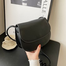 소리달 여성용 겔프 캐주얼 반달모양 두줄 베이직 크로스백