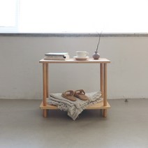 에코상사 심플 선반 2단, 내츄럴
