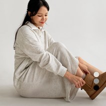 바블링브룩 여성용 기모 반집업 롱 원피스