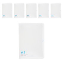에코청운 PP 뉴 칼라 지퍼 파일 A4, 투명, 6개