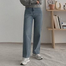 에이와비 여성용 코펜 와이드 데님팬츠