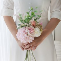 하루의공간 조화 파스텔 믹스 미니부케, 핑크
