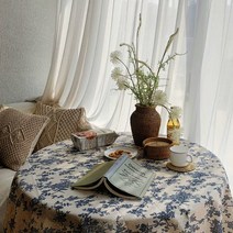 프랑온드 로맨틱 플라워 감성 식탁보, 혼합색상, 50 x 70 cm
