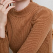 더시럽 여성용 하일리 하프넥 데일리 니트