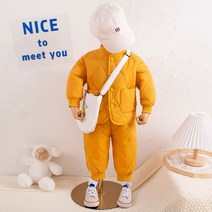 베베니즈 아동용 심플컬러 퀄팅 상하 바지세트