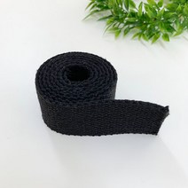 면 웨이빙 끈 폭 32mm x 두께 1.4mm x 450cm, 블랙, 1개