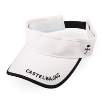 까스텔바작 자수 엣지 코튼 바이저 썬 캡 CS4CP104, 화이트