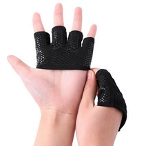 쿼르디 요가 필라테스 스포츠 양손 장갑, 블랙