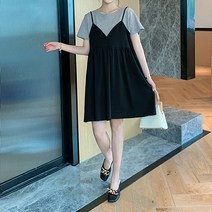 에스텔라 페이크 투피스 뷔스티에 임산부 원피스 daw131