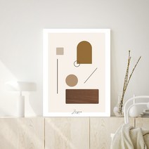 오홀리브 액자테이블 소 60 x 40 x 27 cm 기본다리, 어반 도형2