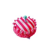 앤티스 폼폼 HBD 파티 모자, 핑크스트라이프, 1개