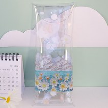 말랑젤리 포시즌 크리스탈 투명 필통, 에메랄드, 1개