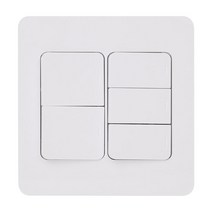 제일전기 전등 스위치 커버 스위치 중5구 화이트, 1개