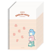 포포팬시 라이노 초등 영어노트, 10개, 코랄