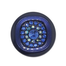 포인트 보석 큐빅 단추 사각 21mm, 블루, 1개