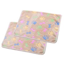 부투펫 반려동물 부드러운 극세사 담요 2p, 브라운 뼈