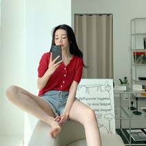 여성용 러이디 진주 펀칭가디건 CD1460K14