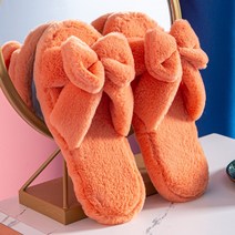 헤스티아 리본공주 털 실내화, 오렌지