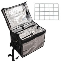 나노휠 배달가방 32L + 장착용 스탠망 AL-00000-851, 블랙