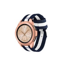 나토밴드 스마트워치 스트랩 22mm, 네이비 + 화이트