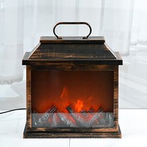 홈마인 불멍 벽난로 무드등, 골드(40)