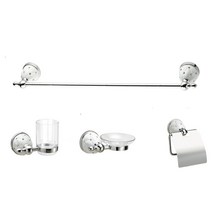 OLIVIA 욕실 악세사리 4종 세트 OL-8100, 화이트, 1세트