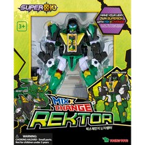 영실업 슈퍼텐 믹스 체인지 닌자 랩터 로봇장난감, 혼합색상