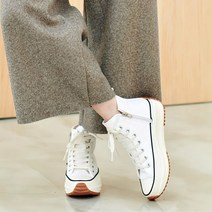 유니크9 여성용 엘트 키높이 통굽 하이탑 스니커즈