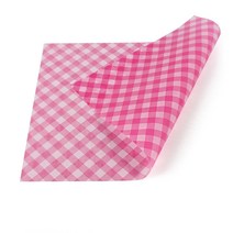 체크유산지 식품포장깔지 핑크 100p, 100개입, 1개