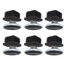 엠파이어 가구 다리 실러콘 높이조절 발받침 캡 40mm 6p + 발 40mm 6p 세트, 혼합색상