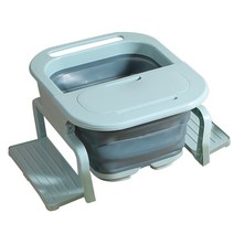 수납칸 발받침 족욕기 블루 RD_649, 1개