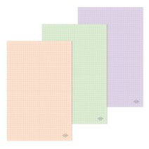 세컨드맨션 A5 GRID MEMO PAD 3종 세트, 혼합색상, 1세트