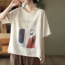 레몬소울 두라 빅사이즈 라운드 반팔 블라우스