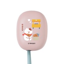 트라이코지 겨울동물 LED 미니 휴대용 칫솔기 STB-022, 안사주냥