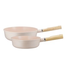 로이첸 IH 세라믹팬 캔디핑크 2종 세트, 핑크, 딥팬 20cm + 궁중팬 28cm
