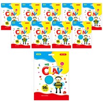 에듀 클레이 10p, 연한파랑, 50g