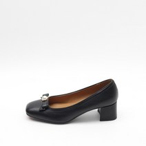 여성용 진주리본 펄리본 스퀘어 펌프스힐 B267_소고619