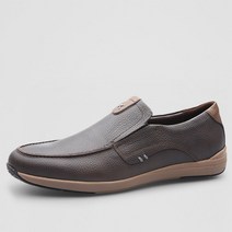 보닌 남성용 천연소가죽 포인트 스티치 오플 밴딩 슬립온