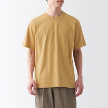 무인양품 남성용 MUJI 워싱 태번수 크루넥 반소매 티셔츠 ABA41A3S