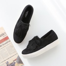 멜팅나인 여성용 털장식 SB체르시 슬립온