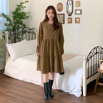 델리벰 골덴 라운드넥 캉캉 미니 원피스 cpops8191k29